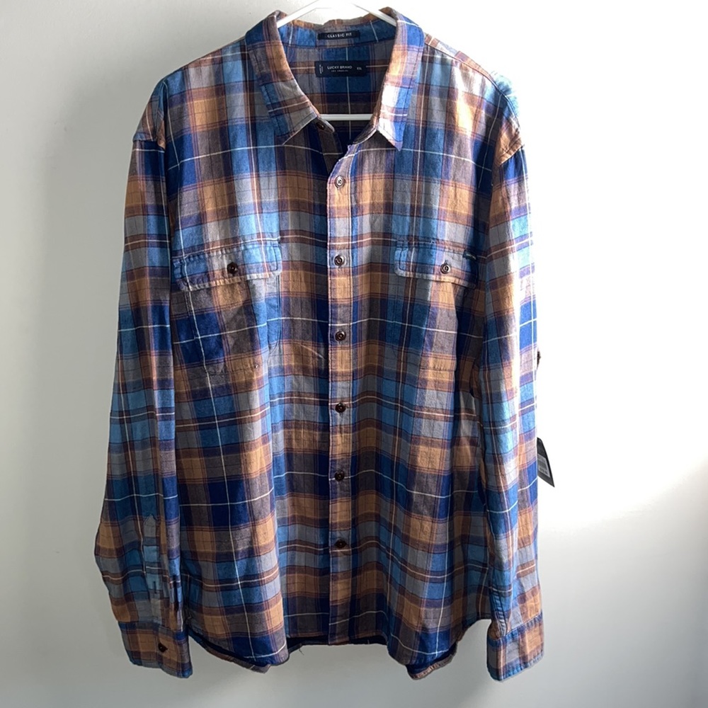 Lucky Brand mens plaid shirt